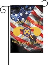 Garden Flag Us Chemical Corps 12x18 Inches Double-Sided Outdoor, American Flag Courtyard Outdoor