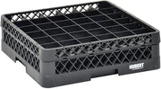 Vollrath Traex Black Plastic 36 Compartment Dishwashing Rack with One Open Extender - 19 3/4"L x 19 3/4"W x 5 9/16"H