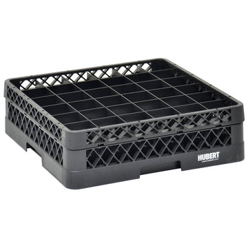 Vollrath Traex Black Plastic 36 Compartment Dishwashing Rack with One Open Extender - 19 3/4"L x 19 3/4"W x 5 9/16"H by THE VOLLRATH COMPANY, LLC – Plastic, Black, Model Pauline CY