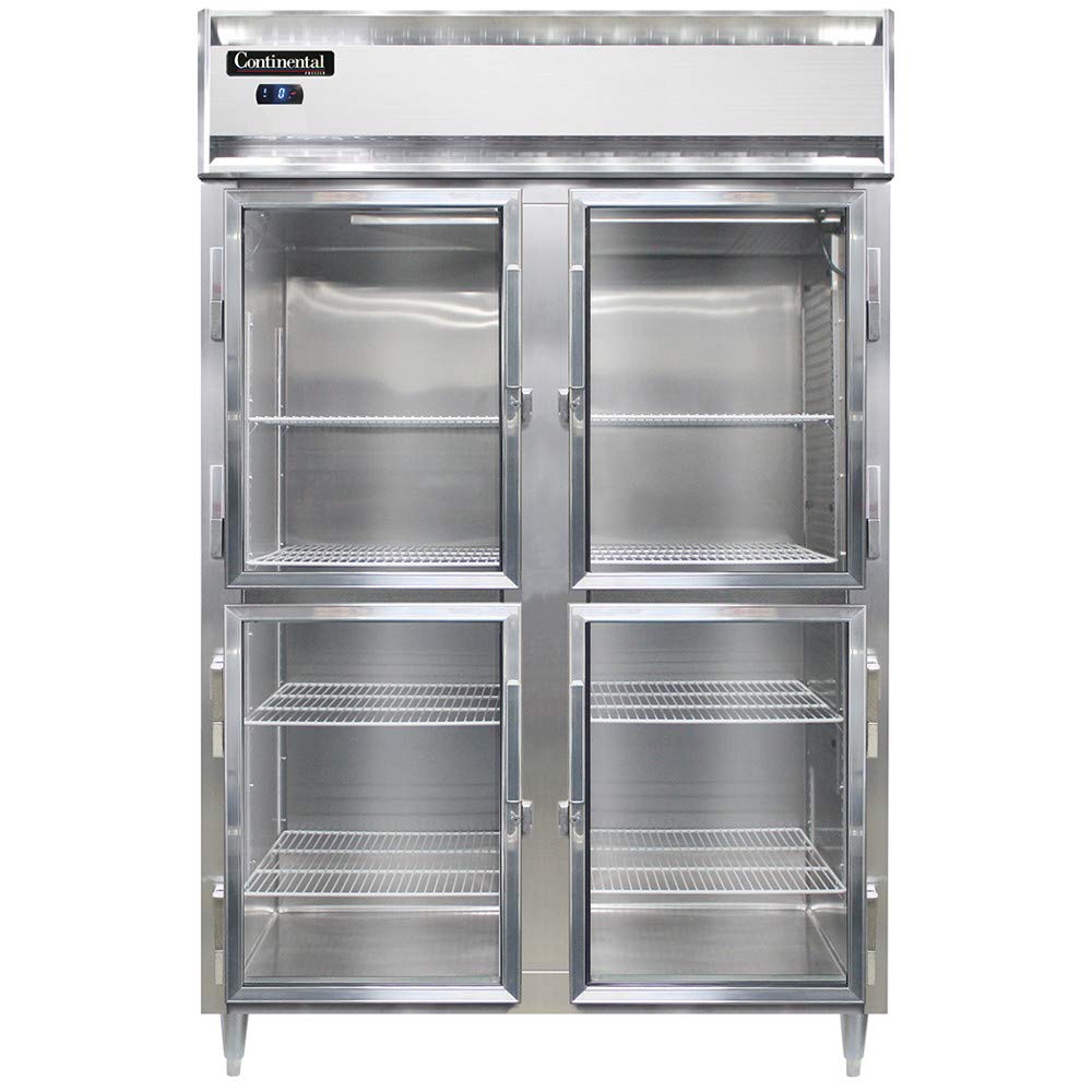 DL2FS-GD-HD Designer Line Two Section Reach In Glass Door Freezer by Continental Refrigerator – Commercial Grade