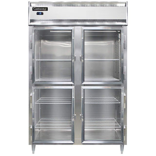 DL2FS-SS-GD-HD Designer Line Two Section Reach In Glass Door Freezer by Continental Refrigerator – Commercial Grade