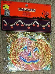 Jack-O-Lantern - Halloween Garland Decoration - 9 feet long