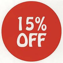 Price Tag Labels for Percent Off , 3/4" Round 1000 per Roll