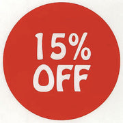 Price Tag Labels for Percent Off by HUBERT – 0.75 inch, Paper, Red, Pack of 1000, Model 28940