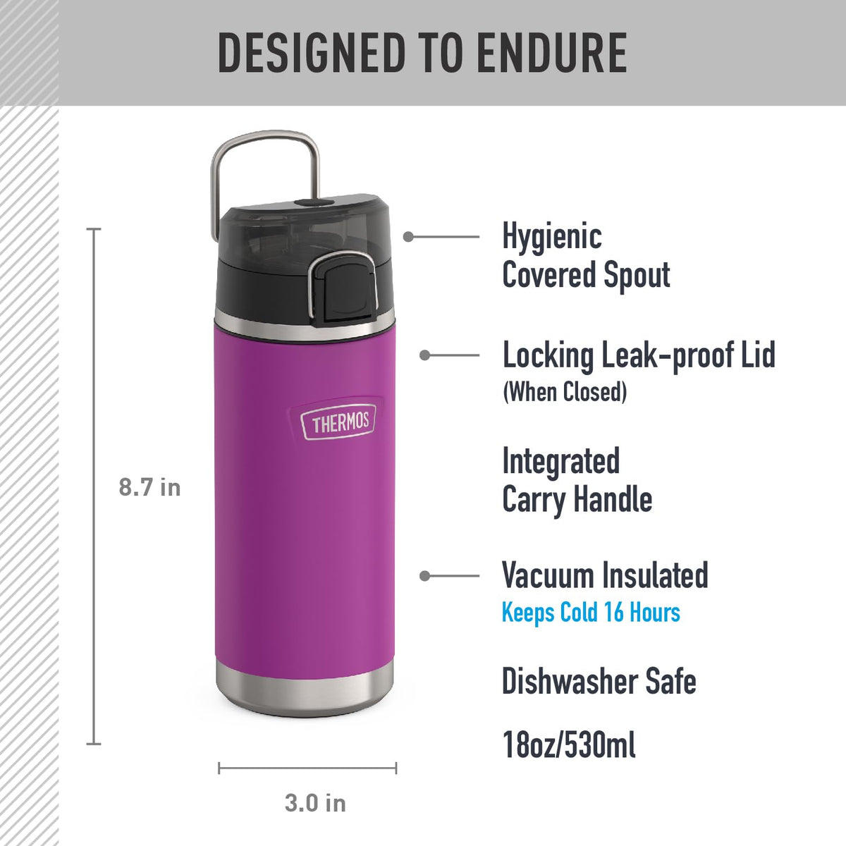THERMOS Plum / 18 Ounces / 18.0 fluid_ounces Thermoses