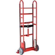 2-Wheel Professional Appliance Hand Truck by Global Industrial – 24"L x 17"W x 59"H, Steel, Red, Model 168067