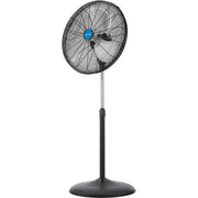18" Industrial Pedestal Oscillating Fan by Global Industrial – Metal, Black / Silver, Model 293127