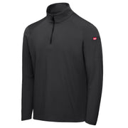 Men's Performance Stretch Jersey 1/4 Zip Pullover by Red Kap – Large, Polyester, Black, Model QZM2BK RG L
