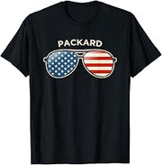Packard, WA Vintage US Flag Sunglasses T-Shirt