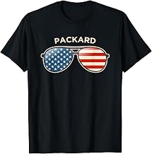 Packard, WI Vintage US Flag Sunglasses T-Shirt