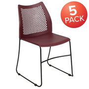 Flash Furniture Burgundy / Set of 5 / Classic Stacking Chairs