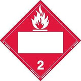 Labelmaster ZT8 Flammable Gas Hazmat Placard, Blank, Tagboard (Pack of 25)