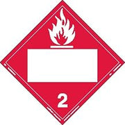 Labelmaster ZT8 Flammable Gas Hazmat Placard, Blank, Tagboard (Pack of 25)