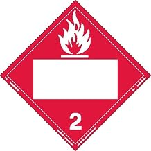 Labelmaster ZT8 Flammable Gas Hazmat Placard, Blank, Tagboard (Pack of 25)