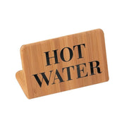 Bamboo Hot Water Beverage Sign by CAL-MIL – 3"wx1"dx2"h, Bamboo, Model 606-3