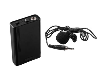 Wireless TIE-Clip/LAVALIER Microphone by Oklahoma Sound – Black, Model LWM6