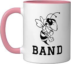 Bloomfield High School Cardinals Band Ceramic Mug, Pink/White, 11oz