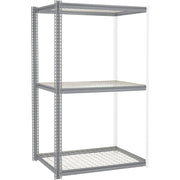 High Cap. Add-On Rack 48Wx24Dx84H 3 Levels Wire Deck 1500 Lb. Per Level GRY by Global Industrial – Alloy Steel, Gray, Model 581022GY