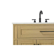 36" Single Bathroom Vanity in Honey Brown by Elegant Kitchen and Bath – unspecified, Aluminum, Brown, Model VF82536MHB