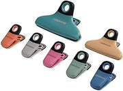Farberware 7-Piece Bag Clip Set, Desert Skies - Magnetic Chip Clips with Silicone Grip for Kitchen Food Storage, Includes 5 Small, 1 Medium, 1 Large Clip