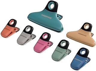 Farberware 7-Piece Bag Clip Set, Desert Skies - Magnetic Chip Clips with Silicone Grip for Kitchen Food Storage, Includes 5 Small, 1 Medium, 1 Large Clip