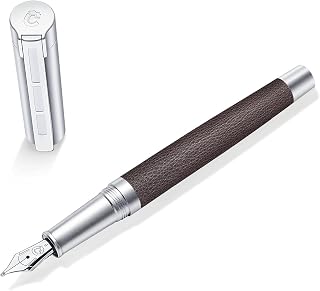 STAEDTLER Initium Corium 9PC137B Fountain Pen Brown Leather B Made in Germany with Elegant Gift Packaging