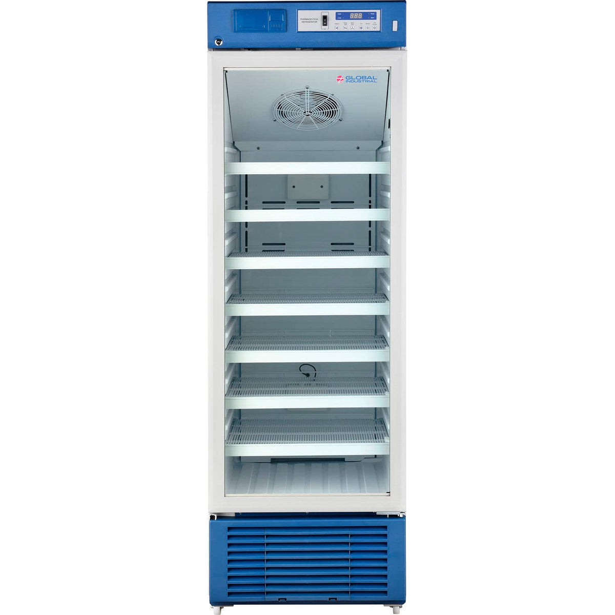 Upright Laboratory Refrigerator by Global Industrial – 28"L x 26.19"W x 77.38"H, White, Model 2453703