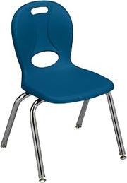 Learniture Structure Series Stacking School Chairs with Contoured Seats, Heavy-Duty Plastic Stacking Classroom Chairs, 14" H, Set of 4
