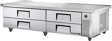 True S/S 4-Drawer 86"W Refrigerated Chef Base