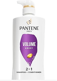 Pantene Pro-V Volume & Body 2 in 1 Shampoo & Conditioner,17.9 fl oz Pump Bottle