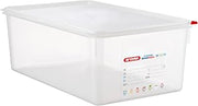 Araven Airtight Container, Food Pan with Lid for Storage in Kitchen and Restaurant, Full Size 8" Deep, 6 Count, Clear