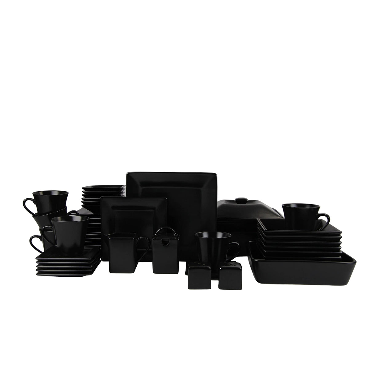 10 Strawberry Street Matte Black / 45 PC / 1 Dinnerware Sets