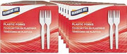 Genuine Joe Heavyweight White Plastic Forks (Pack of 4000)