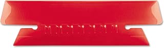 Pendaflex 4312RED Hanging File Folder Tabs, 1/3 Tab, 3 1/2 Inch, Red Tab/White Insert, 25/Pack