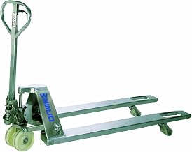 Wesco 272152 Stainless Steel Pallet Truck, 4400 lbs Capacity, 48" Height, 48" Length x 27" Width