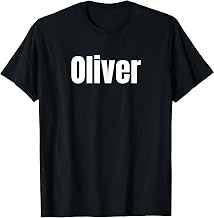 Oliver Name Personalized First Names Epic Minimal Text T-Shirt
