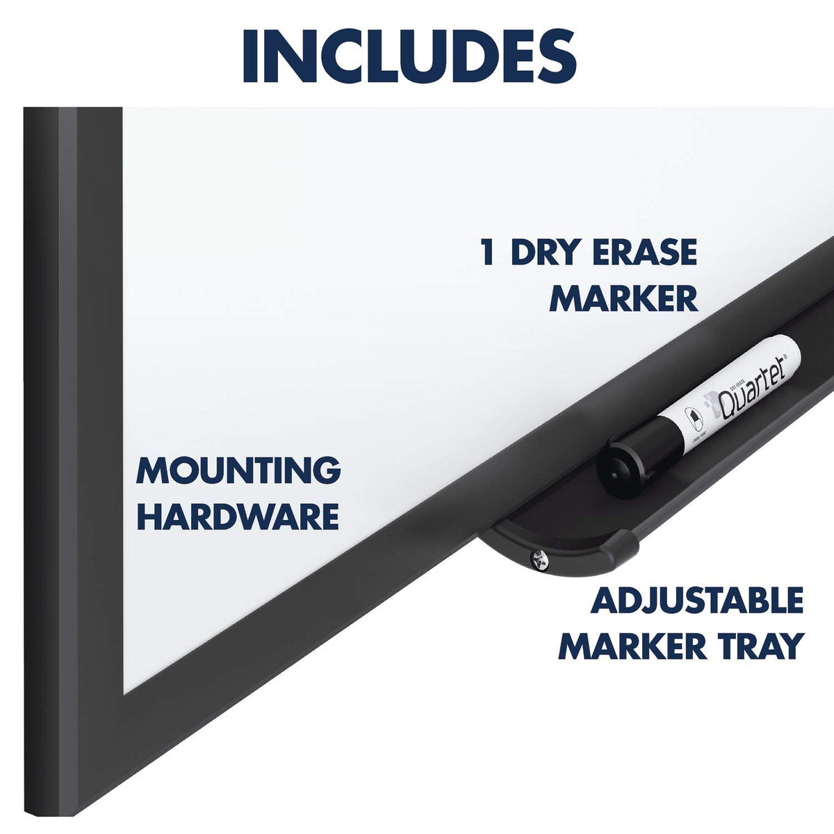 Quartet Black / 36"W x 24"H / Black Frame Dry Erase Boards
