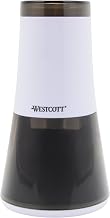 Westcott iPoint Curve Electric Pencil Sharpener - Sharpen Regular, Graphite, and Drawing Pencils - Office and School Supplies for Teachers and Kids - Compact - Corded Plug-in Design - White
