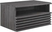 Furnifact Gray Wall-Mount Nightstand, Space-Saving Design, Sturdy Construction, Modern Bedroom Storage, Easy Installation, Durable Surface, Single-Piece