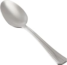 Winco 12-Piece Victoria Teaspoon Set, 18-8 Stainless Steel,Silver | Dishwasher safe, Restaurant service, Great for Tea or Coffee Service, Desserts and Table Service