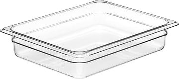 Cambro 22CW 4.1 qt Capacity, 12-3/4" Length x 10-7/16" Width x 2-1/2" Depth, Camwear Clear Polycarbonate Half Size Food Pan