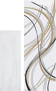 Hoffmaster 117502 Mystic Cutlery Pouch with 2 Ply Tissue Napkin, 9-1/2" x 3-1/4" (Pack of 600)