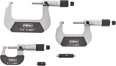 Fowler 52-229-213-0 Outside Micrometer Set with 0-3" Range (Set of 3)