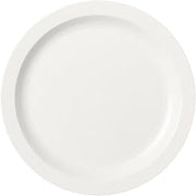 Cambro 9CWNR148 Plate, Narrow Rim, 9", Polycarbonate, Scratch Resistant, White, NSF - 48 / CS