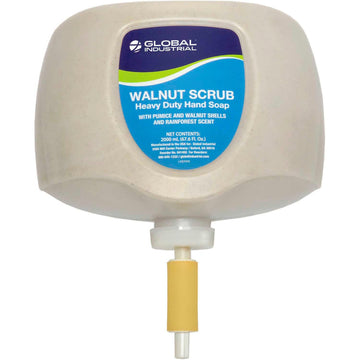 Walnut Scrub Heavy Duty Hand Cleaner by Global Industrial – 4 Count (Pack of 1), Tan, Model 641455