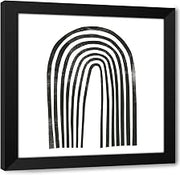 ArtDirect Arcobaleno Nero III Custom Framed Art Print Giclee Print or Canvas Options with Various Sizes and Customization by Scarvey, Emma