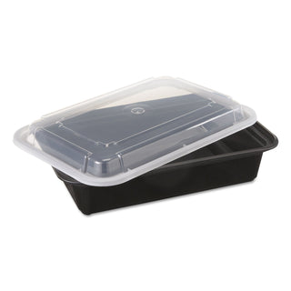 Newspring STORAGE STACKABLE CONTAINERS by PACTIV – 150 CT, 38.0 ounces, Polypropylene, Black, Pack of 150