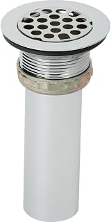 Elkay LK8 2" Drain Fitting with Type 304 Stainless Steel Body, Grid Strainer, and Tailpiece