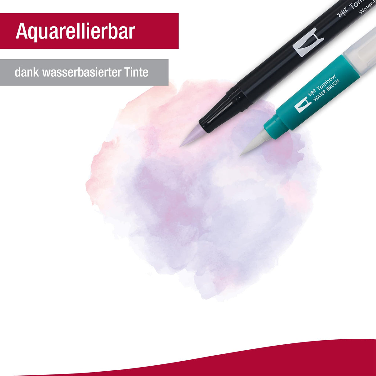 ABT Dual Brush Pens Set of 6 Gray Colors by Tombow – 1 Count (Pack of 6), Plastic, Gray Colors, Model ABT-6P-6