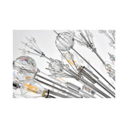 Vera 38 Light Pendant by Lighting Design – Metal, Clear, Model 2550D48C